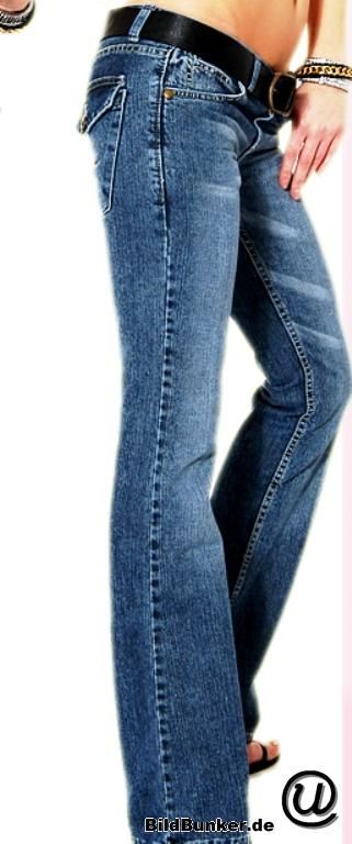 Cut BLUE JEANS Lagenlook 38   40 /W29 / L 33(kurze Beine)HW 45