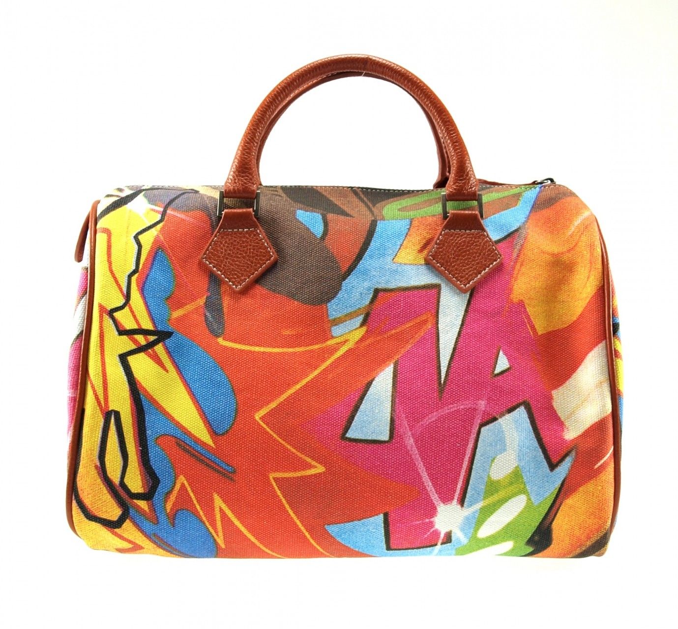 Frieda & Freddies New York Colorblock Bowling Bag Comic Tasche