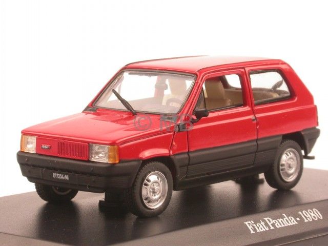 Fiat Panda 1980 rot Modellauto Atlas 143