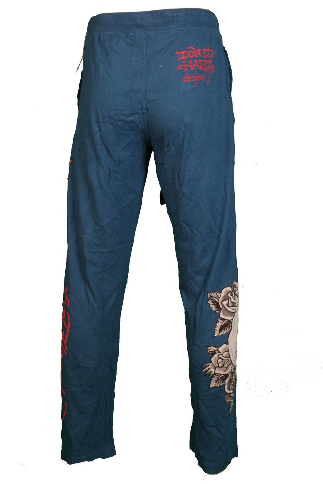 Ed Hardy Herren Jogging Hose New York City Stahl Blau Freizeit