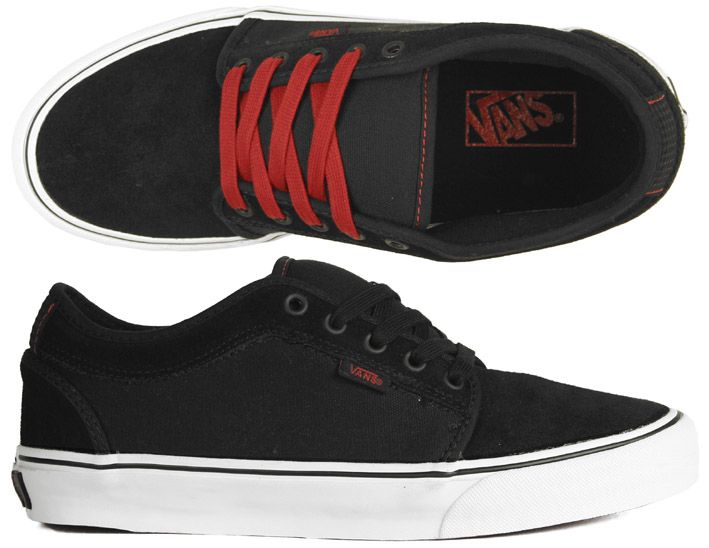 Vans Chukka Low black/red Gr 46 schwarz rot schuhe