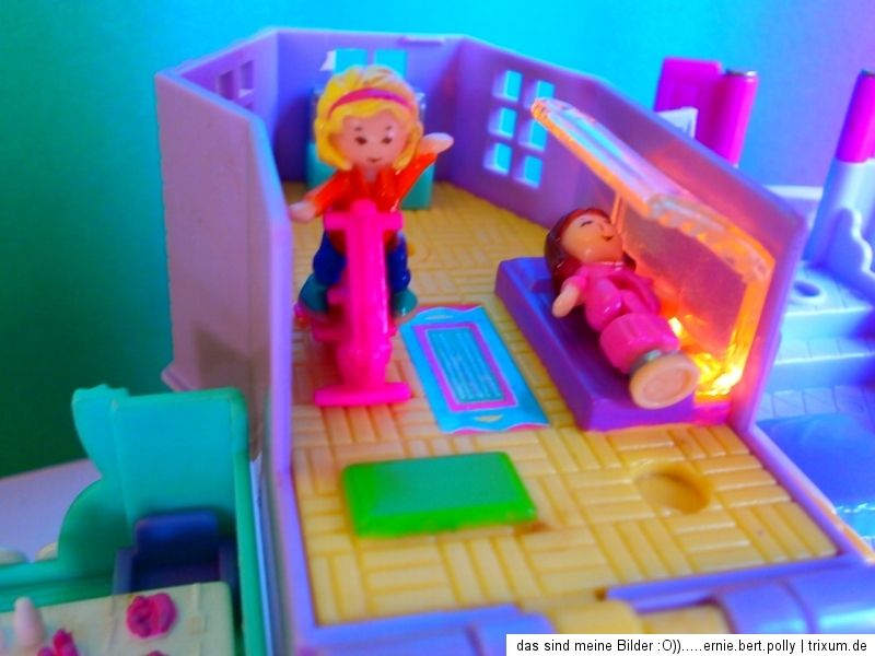 Polly Pocket Mini♥*Traum Villa mit Licht*♥viele Figuren+viel