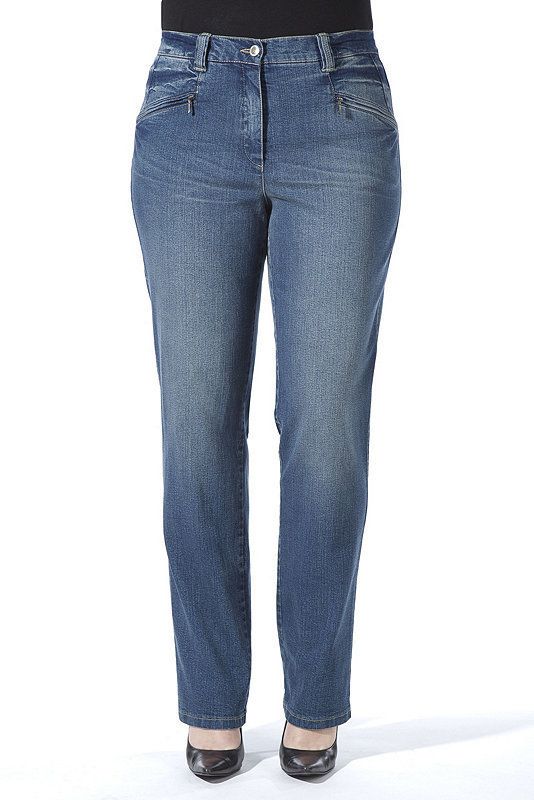 ULLA POPKEN Stretchjeans Mony blue stone used SALE NEU