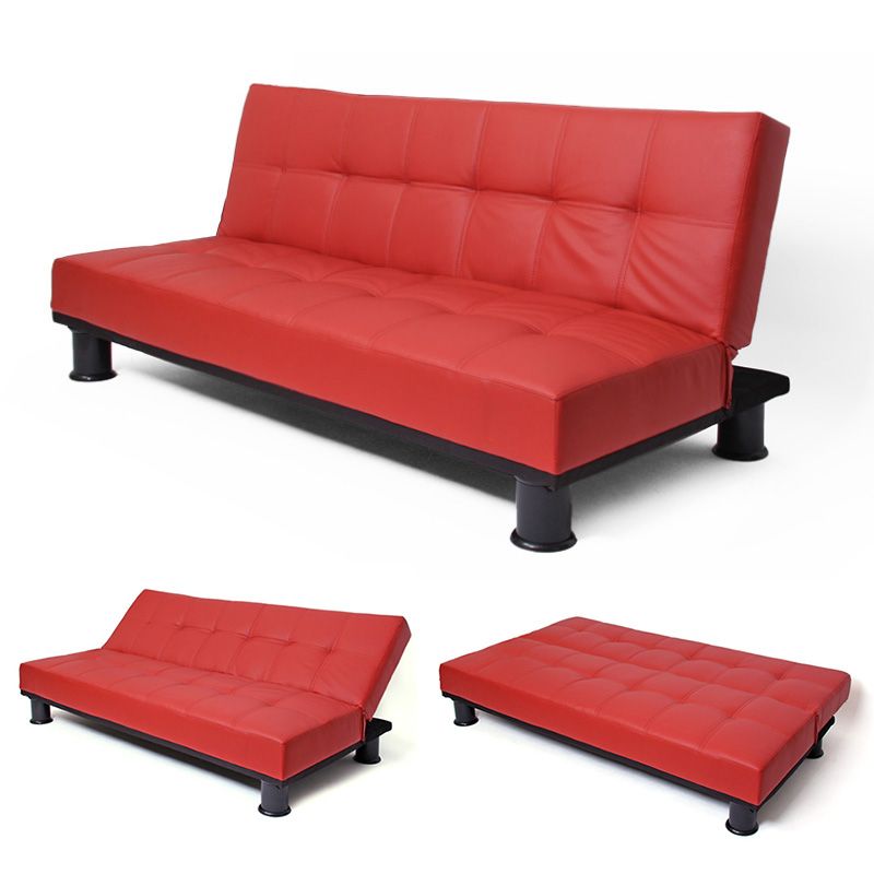 Sofa Couch Melbourne 3er Sofa Schlafsofa, braun, weiß, schwarz, rot