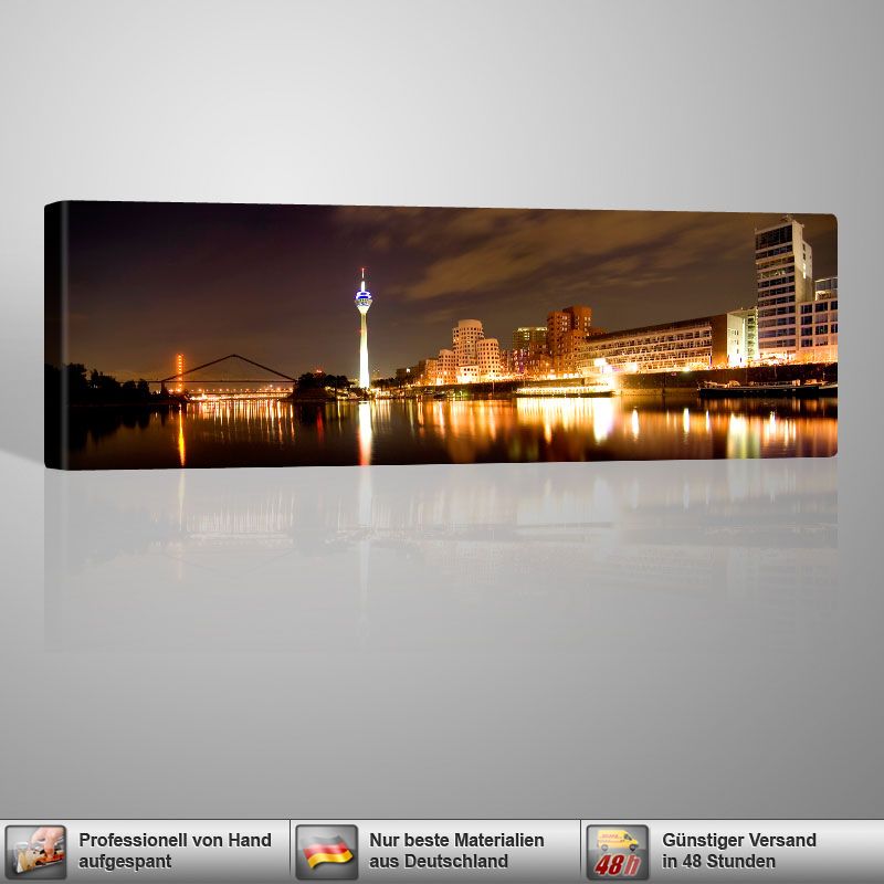 Dusseldorf Lights KUNSTDRUCK 120x40cm GALVII Düsseldorf