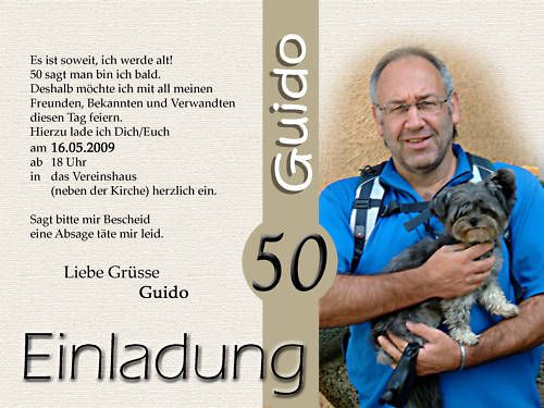 Fotokarten Einladungen GEBURTSTAG GT40 10x15cm + C6