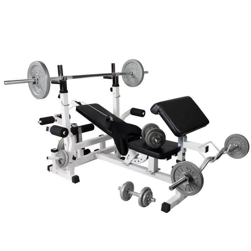 Hantelbank Fitnessstation inkl. 108 Kg Gewichteset Hantelset