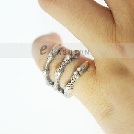 Kralle Style Ringe Damen Herren Retro Fingerring NEU 102 0226