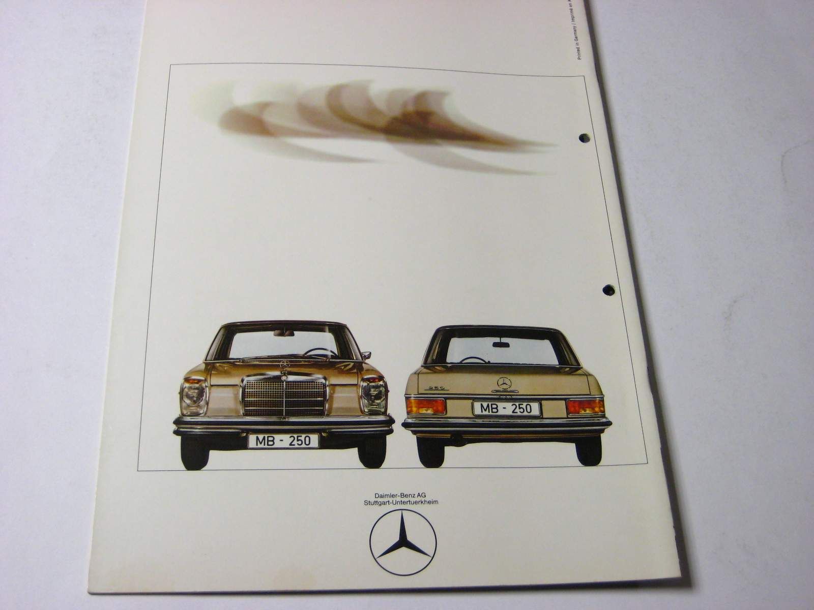 Mercedes Prospekt PKW W114 250 /8   von 12/1968 TOP 