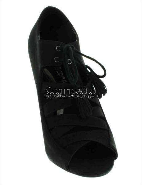 Elegante Sandale Sandalette Wedge Wedges Keilabsatz schwarz Größe 36