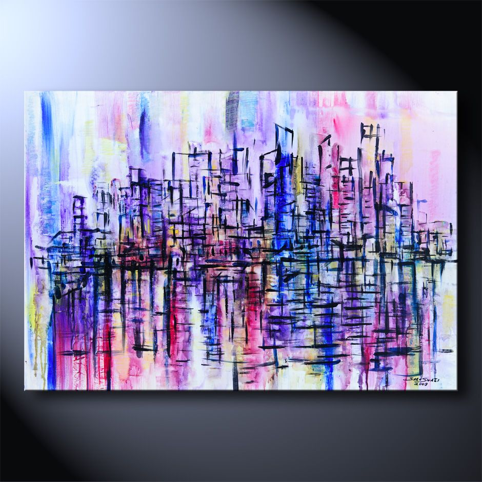 SARA SWATI “city in the south“ Acryl Malerei Kunst Abstrakt