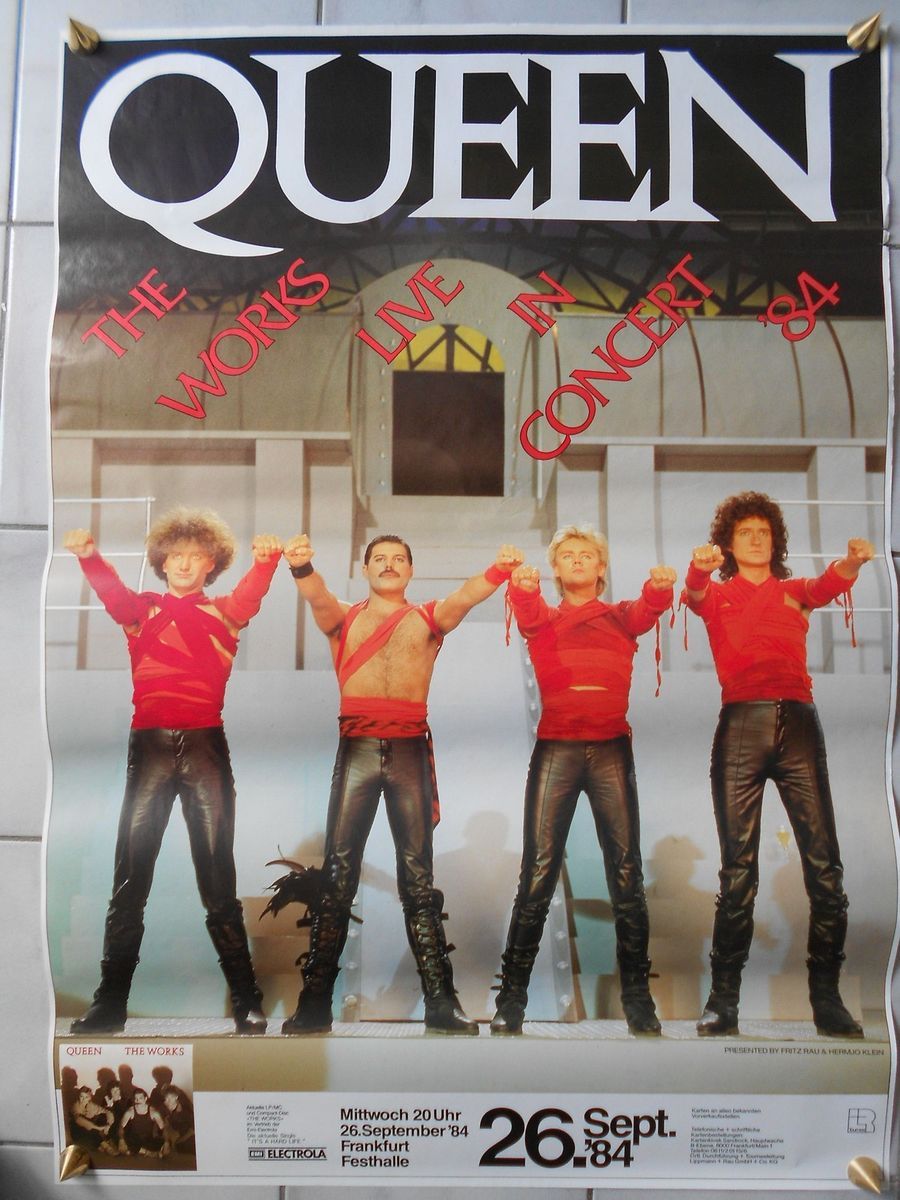 QUEEN 1984 RAR orig.Concert Poster 118 X 84 CM