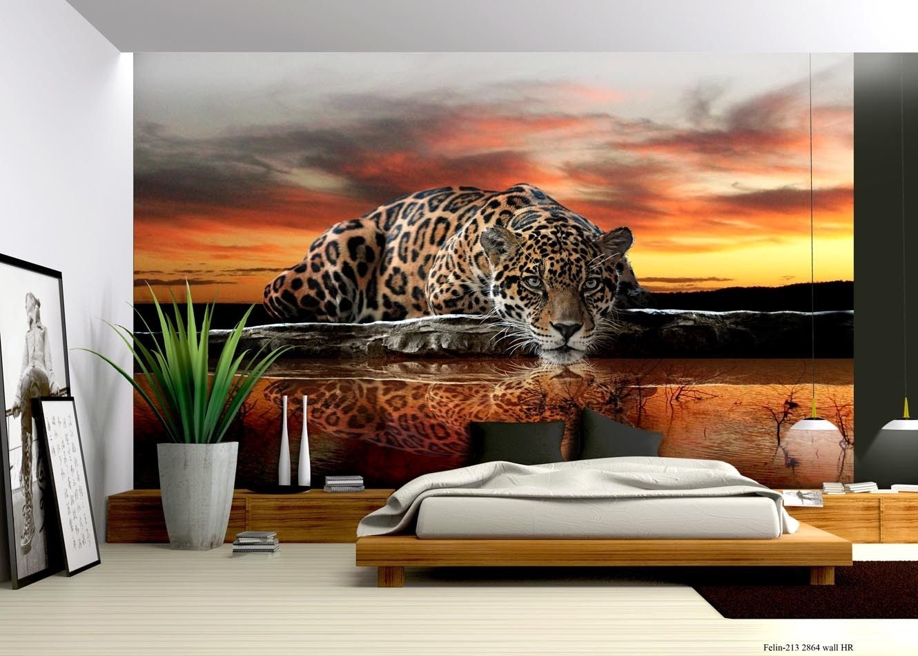 FOTO MURALE MURALI M L XL XXL 3XL 126 VE Jaguar Katze