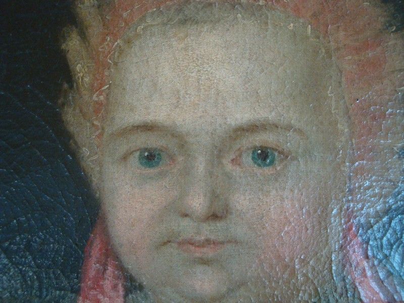 1111A1 129 Barock Gemälde Portrait Kind 18 Jhdt. süddeutsch