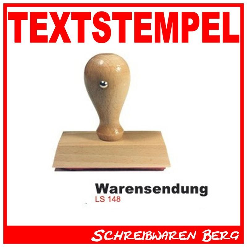 Holzstempel Textstempel Stempel Lagerstempel WARENSENDUNG