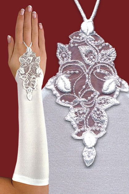 Brauthandschuhe fingerlos 30cm Hochzeit   Braut Handschuhe weiss