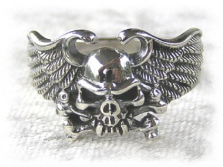 Ring mit Totenkopf Totenkopfring Skullring 925 Silber grosse Grösse