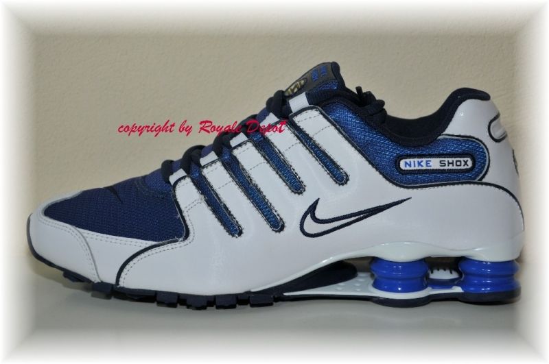 NIKE Shox NZ 378341 147 white navy weiß blau Gr 41 42 43 44 45 46 47