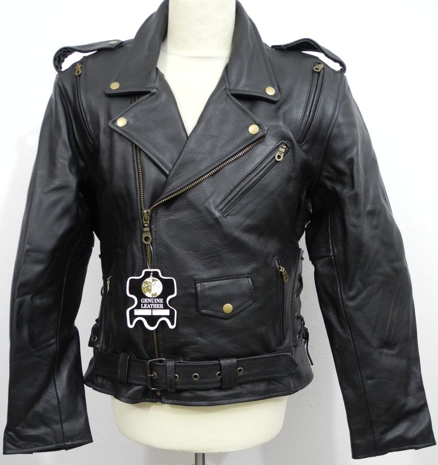 LEDERJACKE BIKER LEDER ROCKABILLY SCHNÜRLEDERJACKE NEU