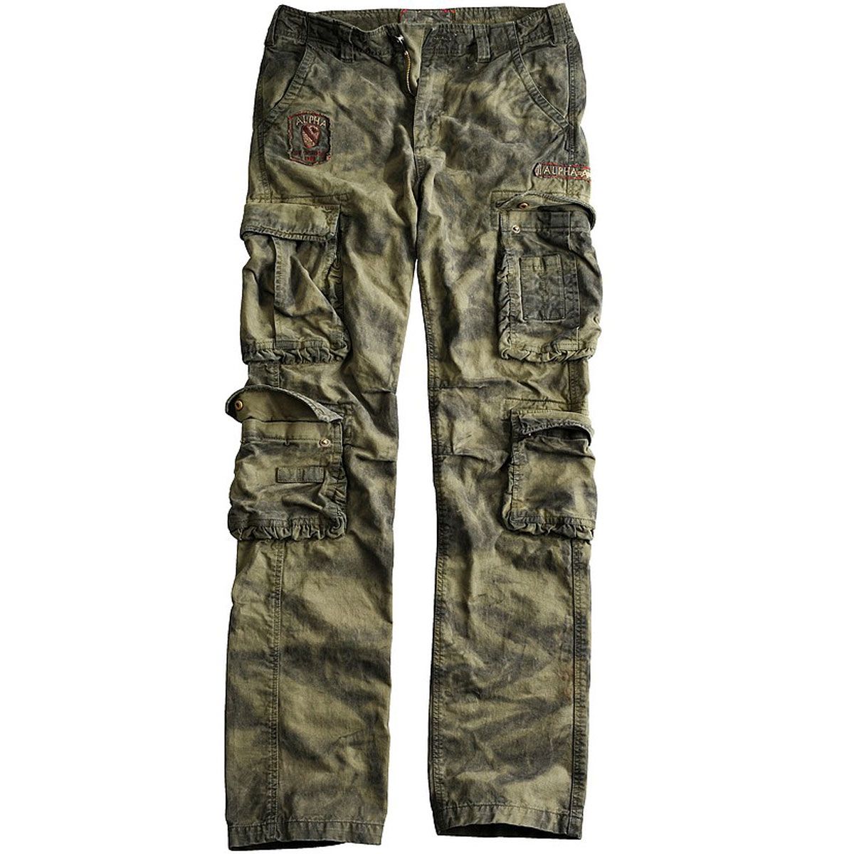 Alpha Industries Cargo Hose Control oliv/black Motorrad