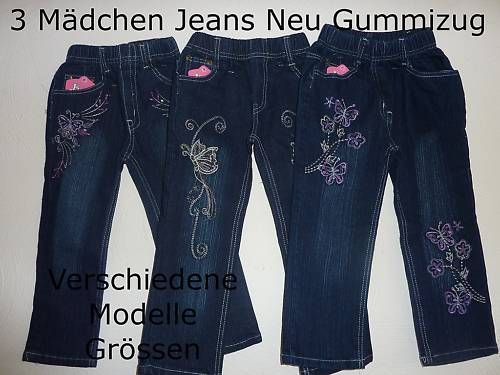 Neue TredY Mädchen Jeans Hosen 3st. Gummizug gr98 146