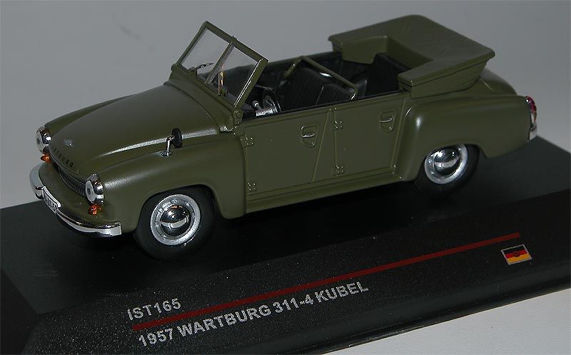 IST165 IXO/IST, Wartburg 311 4 Kübel, 1957, militärgrün, DDR, 1/43