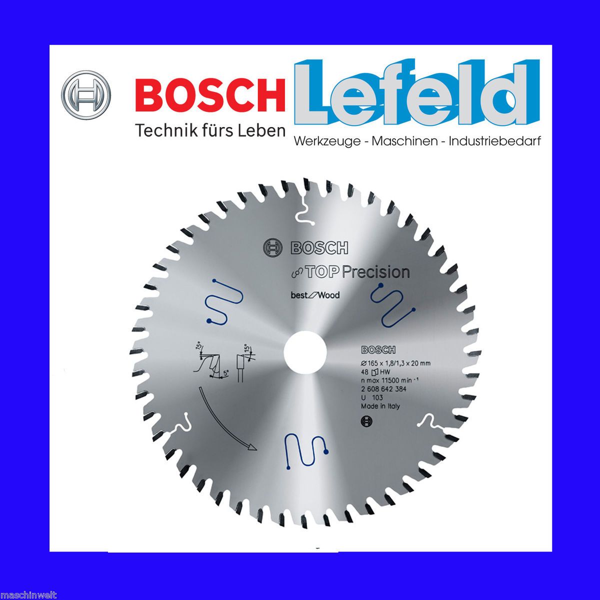 Bosch HM Sägeblatt best for Wood 165x20x1,8 mm, Z=32 WZ passend für