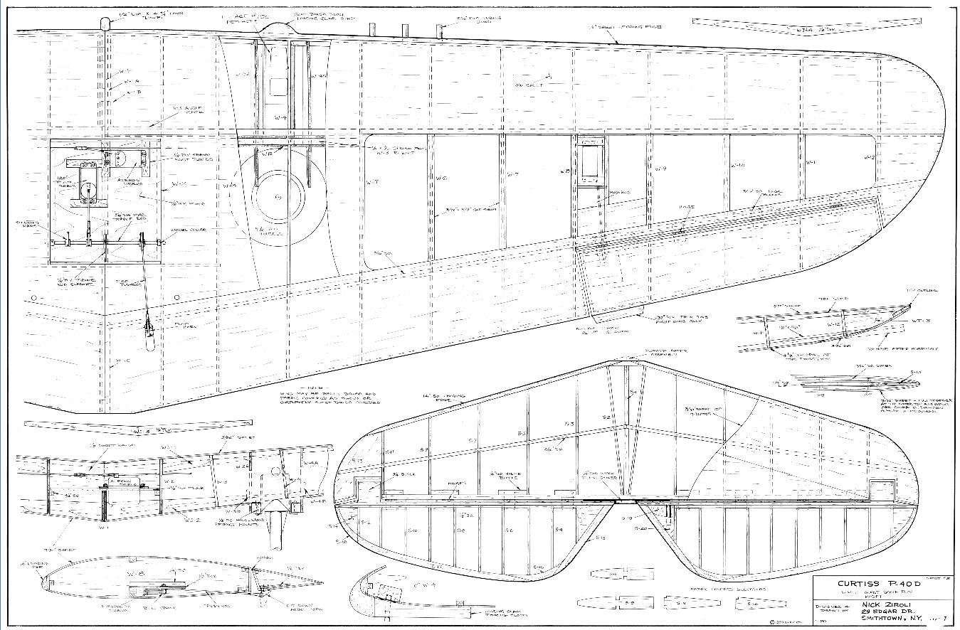 Bauplan Curtiss P40 D (Nick Ziroli) 94