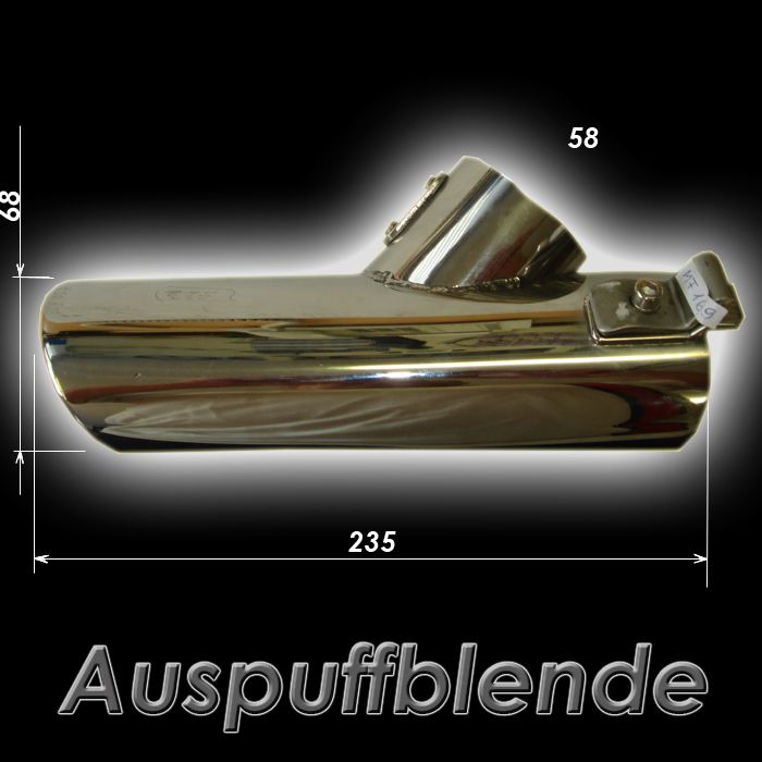 2X AUSPUFFBLENDE EDELSTAHL BLENDE MERCEDES S W220 16933