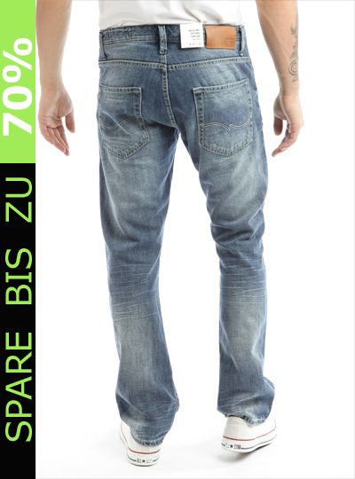 &JONES JEANS CLARK ORIGINAL AT 175 HERREN HOSE BLAU BAUMWOLLE