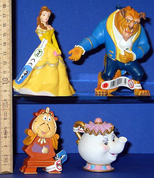 Schöne und das Biest Walt Disney 4 Figuren Bullyland Bully