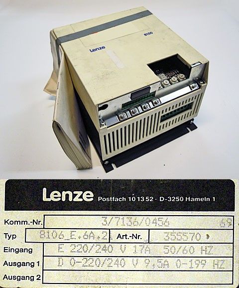 Lenze Frequenzumrichter Serie 8100 Typ 8106_E.6A 2 (e189)