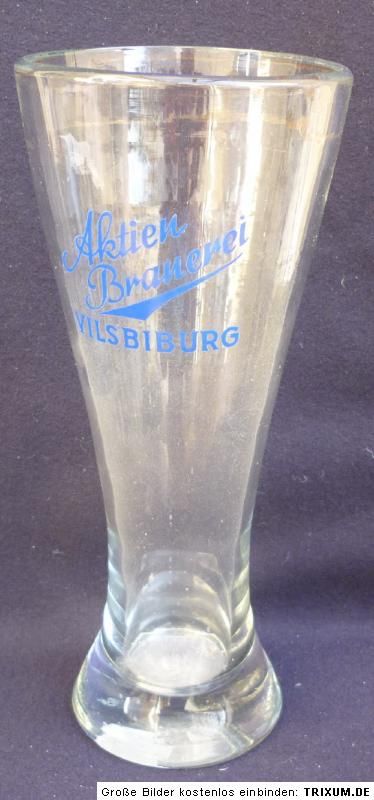 Altes mundgeblasenes dickes Weissbierglas  Aktienbrauerei Vilsbiburg