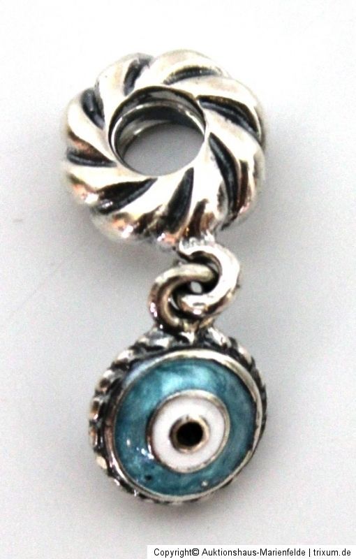 Original PANDORA Charm Emaille blau 790529 EB 925er Sterling Silber