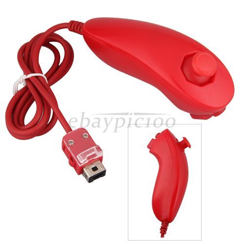 Ersatz Nunchuck Nunchuk Controller Rot für Nintendo Wii