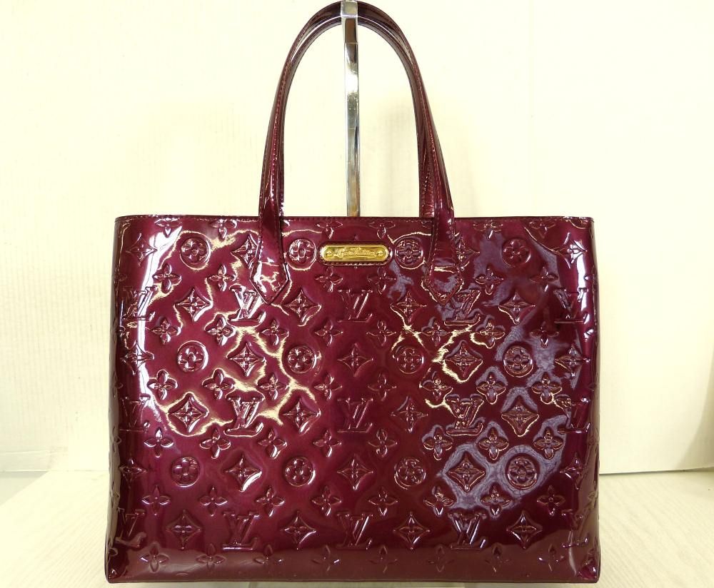 LOUIS VUITTON LV LACK LEDER TASCHE rot lila   LUXUS PUR MONOGRAM