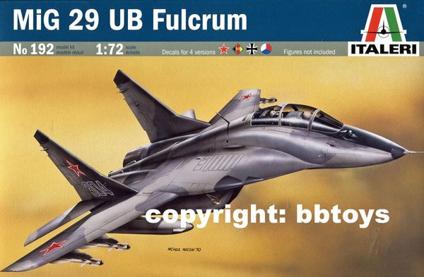 72 Flugzeug Italeri 192 MIG 29UB Fulcrum Bausatz Düsenjäger Jet