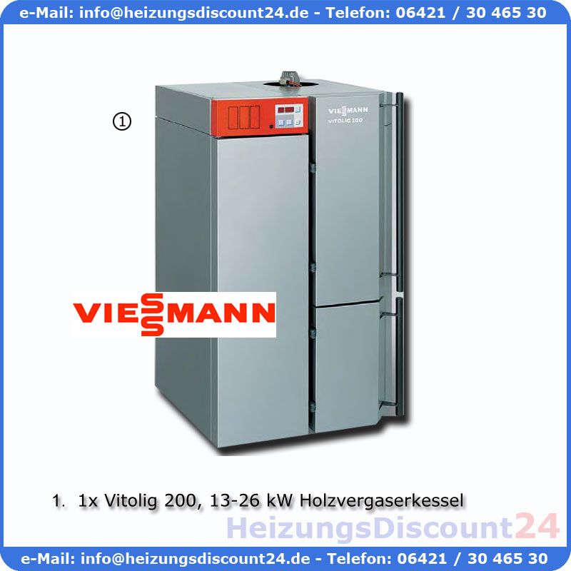 VIESSMANN VITOLIG 200 26 kW SCHEITHOLZ VERGASER