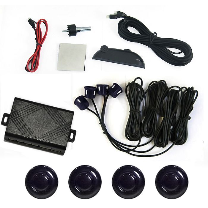 Car Parking Security 4 Purple Sensor Reverse Backup Radar [CP210]