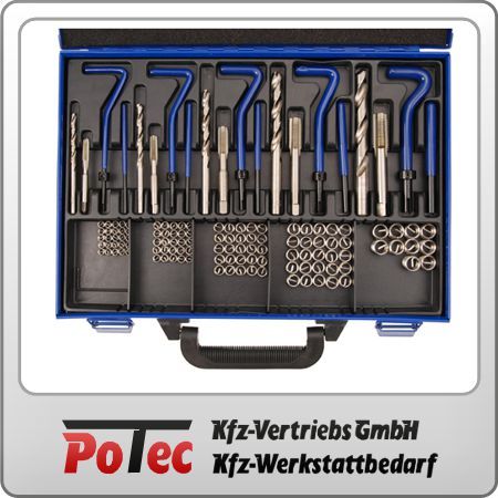 130x HSS Gewinde Reparatur Set Gewindebohrer Spiralbohrer