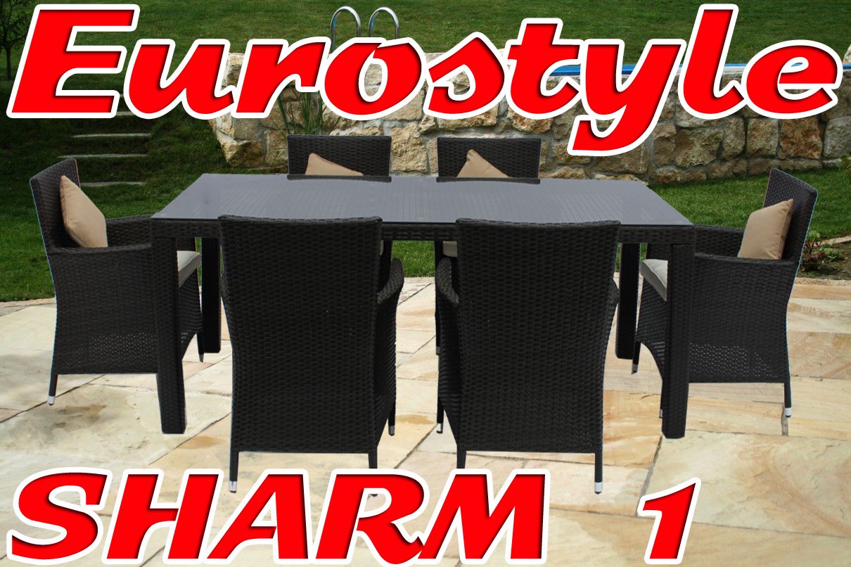 POLYRATTAN RATTAN GARTENMÖBEL TISCH SET SITZGRUPPE LOUNGE