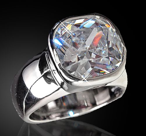 PRIVERNO SEMPRE RING 4,15 KARAT ZIRKONIA RHODIUM NP 209 GR 58