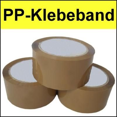 12 Rollen KLEBEBAND 50mm x 66m braun Packband Paketband