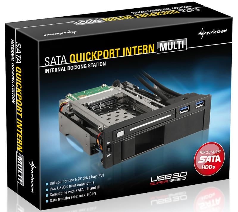 Sharkoon SATA QuickPort Intern Multi Dockingstation WECHSELRAHMEN HUB