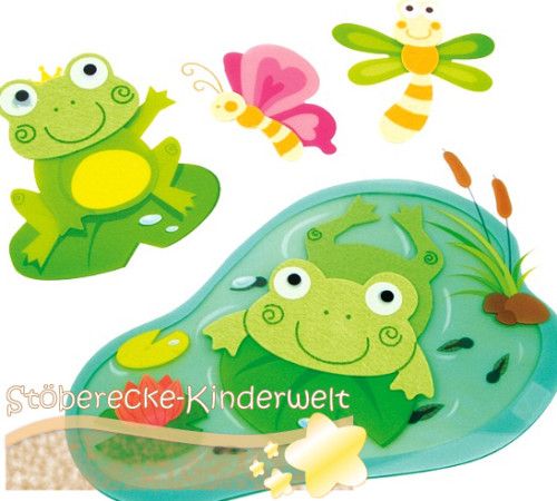 Kinder Dekosticker Frosch Wandsticker Wandtattoo NEU