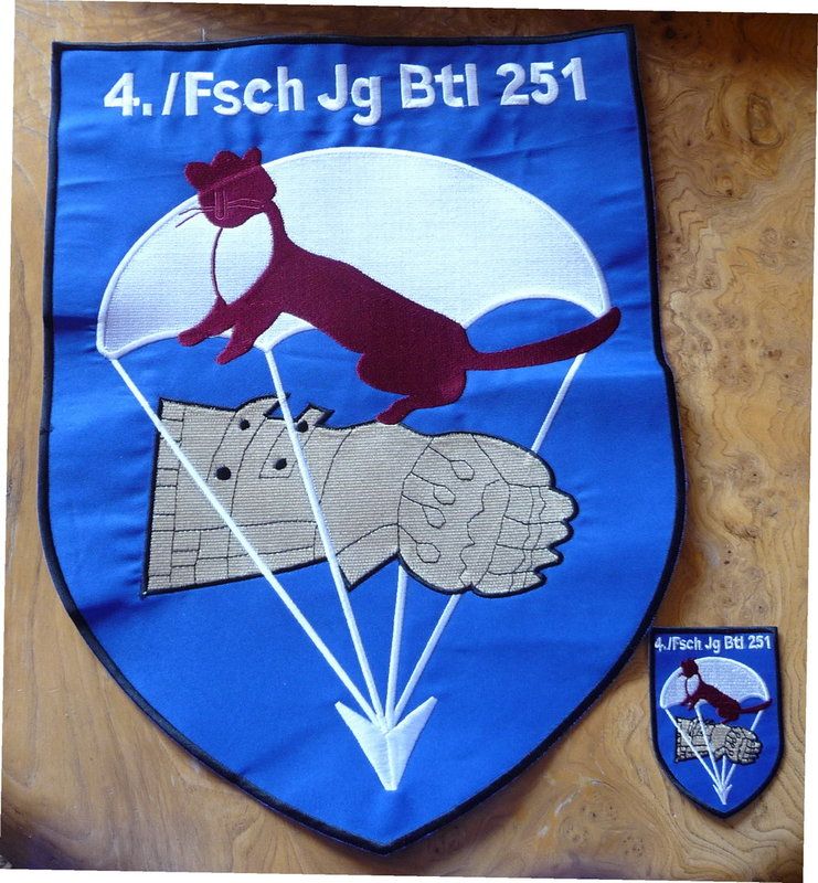 Bundeswehr Aufnäher 4./ Fallschirmjäger Btl 251 XL