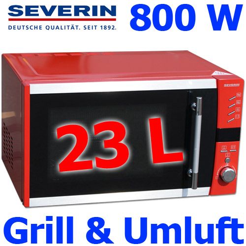 SEVERIN MW 7804 252 MIKROWELLE GRILL & UMLUFT ROT NEU 