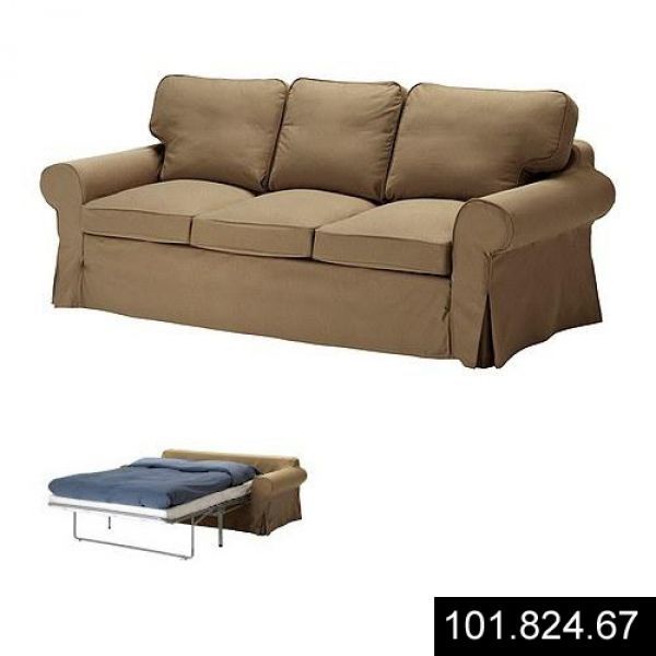 Bezug für IKEA EKTORP PIXBO 3er Bettsofa Sofa idemo hellbraun 101.824