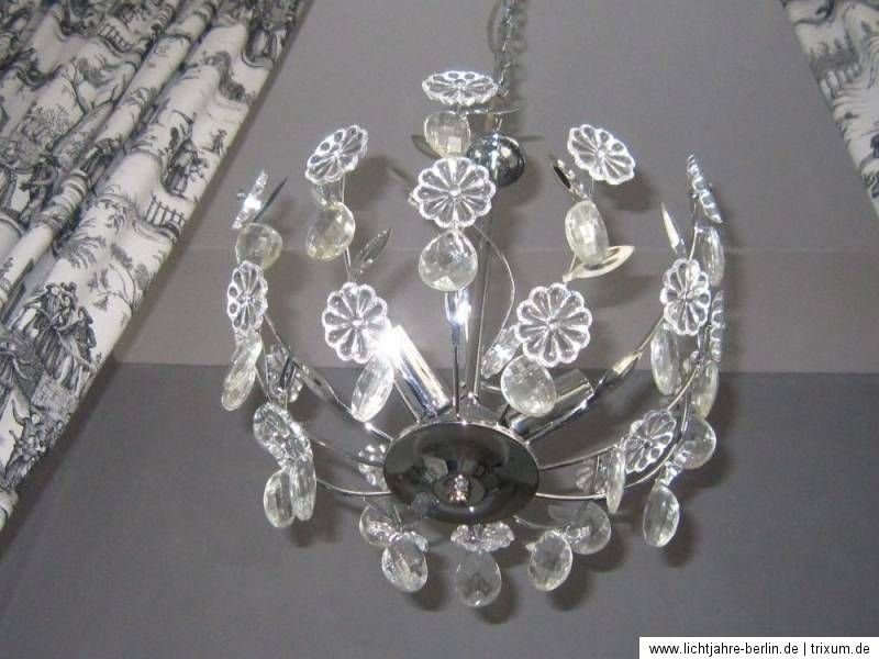 schöner Kronleuchter silber, Kristall, nice chandelier silver