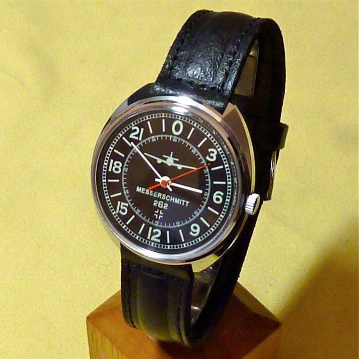 Russische 24 Std. Uhr Messerschmitt 262 WWII POLJOT